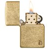 Zippo 23008 Armor® Tumbled Brass Flame Design