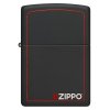 Zapalovač Zippo 26117 Black Matte with Zippo & Border