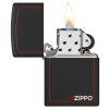 Zapalovač Zippo 26117 Black Matte with Zippo & Border