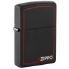 Zapalovač Zippo 26117 Black Matte with Zippo & Border