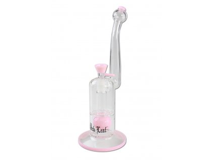 Black Leaf Bubbler with Ball Perco pink