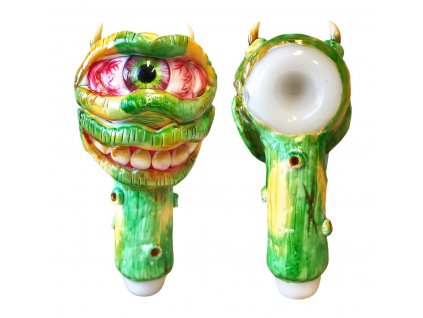 wholesale glass pipe green stoned thing