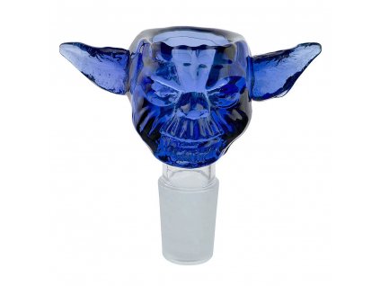 glass bowl alien blue