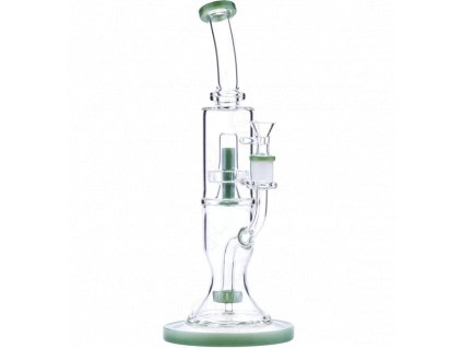 GLASS BONG TWO FILTRATIONS HIGH JOINT 29 CM GREEN