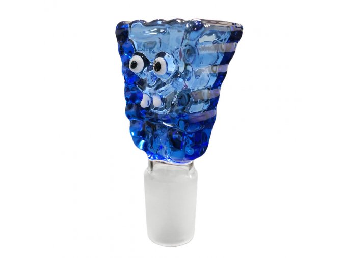 glass bowl sponge blue