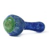 Abstract cool vortex blue glass pipe 13cm