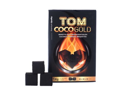 Uhlíky do vodní dýmky Tom Coco 1 kg Gold