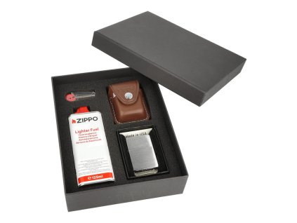 Zippo sada zapalovač a kapsička na Zippo zapalovač, kovový klip