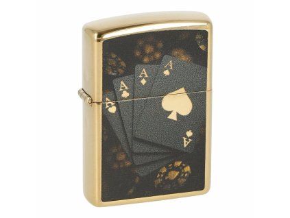 Zippo Poker Design, leštěný