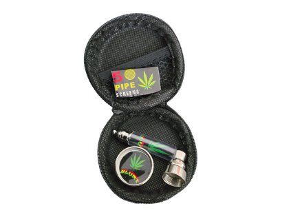 Drtič se šlukovkou a sítky v pouzdře