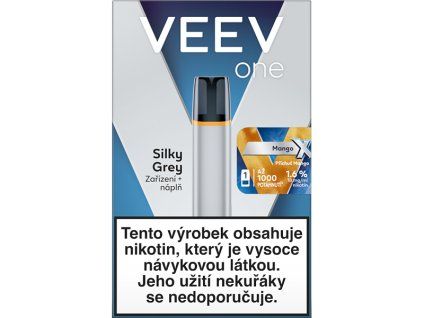 Elektronická cigareta Veev One Starter Kit Silky Grey+X Mango 18mg/ml