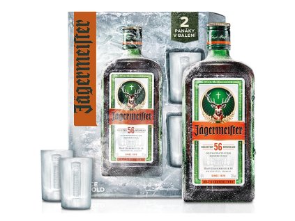 Jägermeister 0,7L (dárkové balení 2 skleničky)