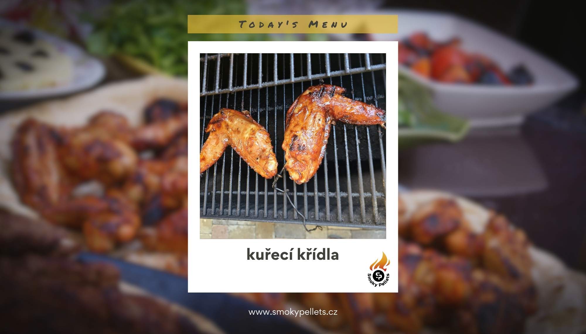 Kuřecí křídla na grilu