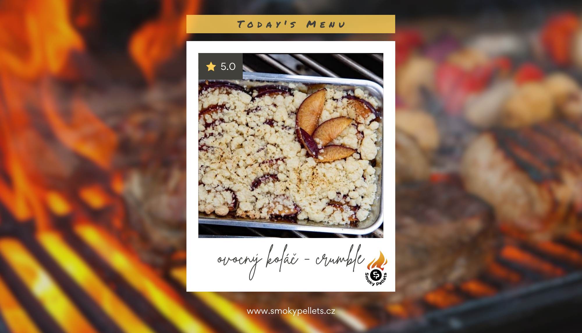 Sladký crumble z grilu
