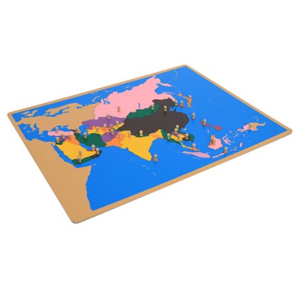 ADENA MONTESSORI Puzzle mapa Asie