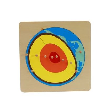 ADENA MONTESSORI Puzzle vrstvy Země