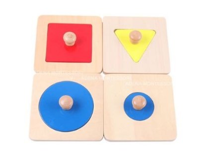 ADENA MONTESSORI vkládací puzzle – 4 samostatné tvary