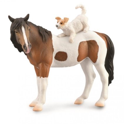 COLLECTA figurka kůň Klisna a teriér