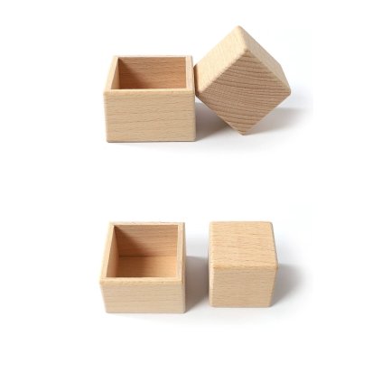 ADENA MONTESSORI Dřevěná kostka v krabičce