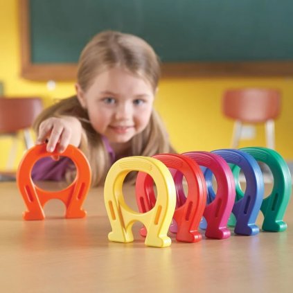 Learning Resources - Sada magnetů ve tvaru podkovy 6 ks