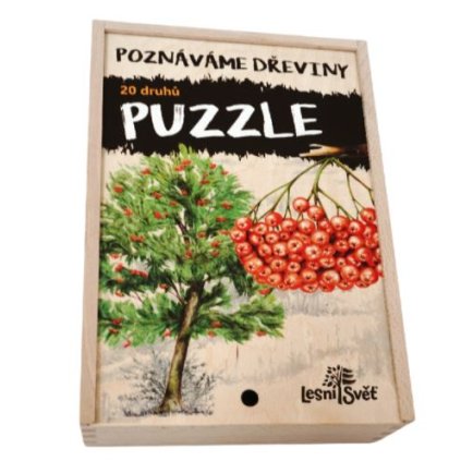 Puzzle velká sada Poznáváme dřeviny český popis