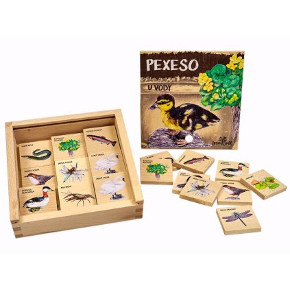 Pexeso v dřevěné krabičce - U vody