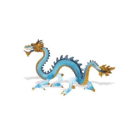 SAFARI Ltd figurka Krystalově modro-zlatý čínský drak