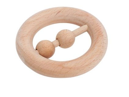 ADENA MONTESSORI Kruhové dřevěné chrastítko
