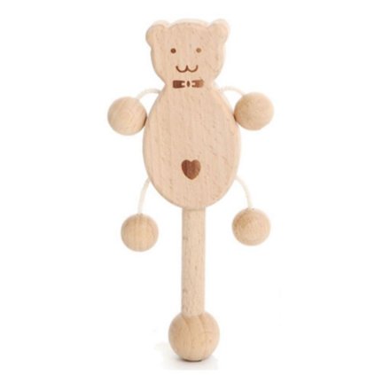 ADENA MONTESSORI Dřevěné chrastítko medvídek