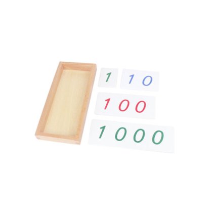 ADENA MONTESSORI Malé PVC karty s čísly (1-9000)