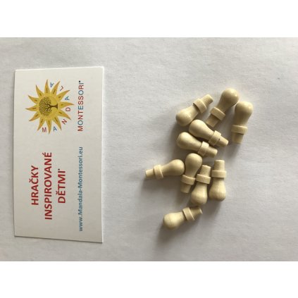 ADENA MONTESSORI Náhradní úchytky dřevěné k mapám a puzzle - 10ks