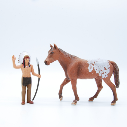 MOJO FUN sada Appaloosa hřebec a Indián