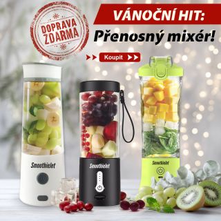 🎄 Vánoční HIT je zpátky! Přenosný smoothie mixér SmoothieJet je ideální dárek pro milovníky zdravého životního stylu,...