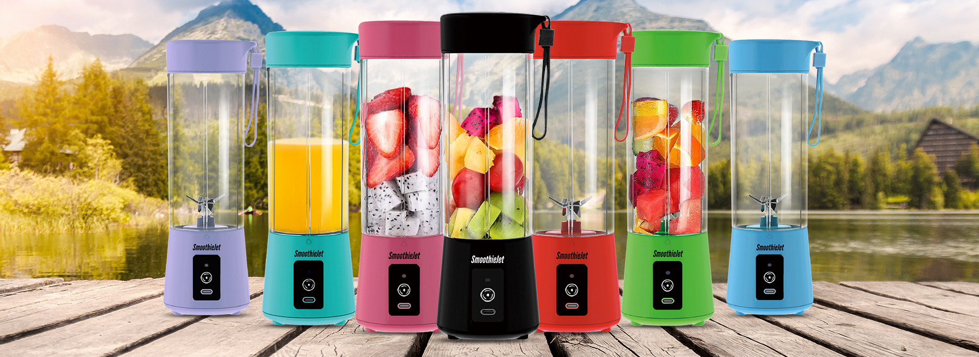 prenosny usb smoothie mixer SmoothieJet s objemom 400 ml