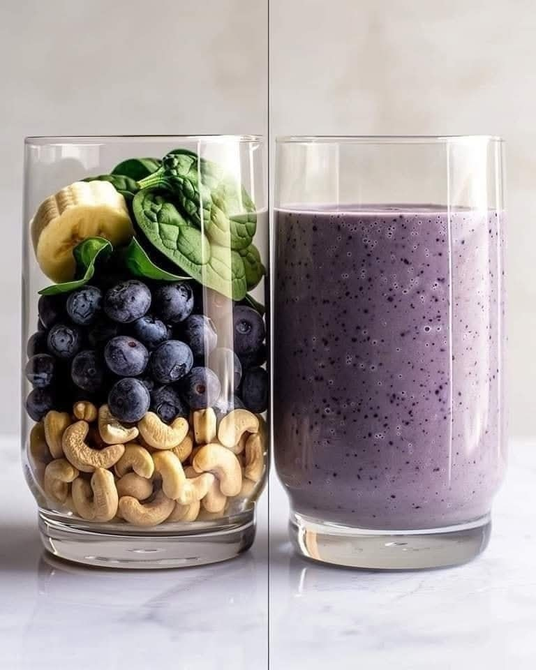 Špenátovo-banánovo-čučoriedkové smoothie