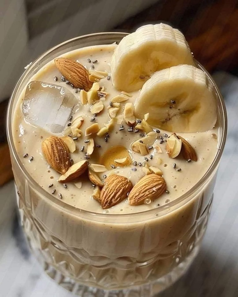 Mandľovo-banánovo-avokádové smoothie s medom