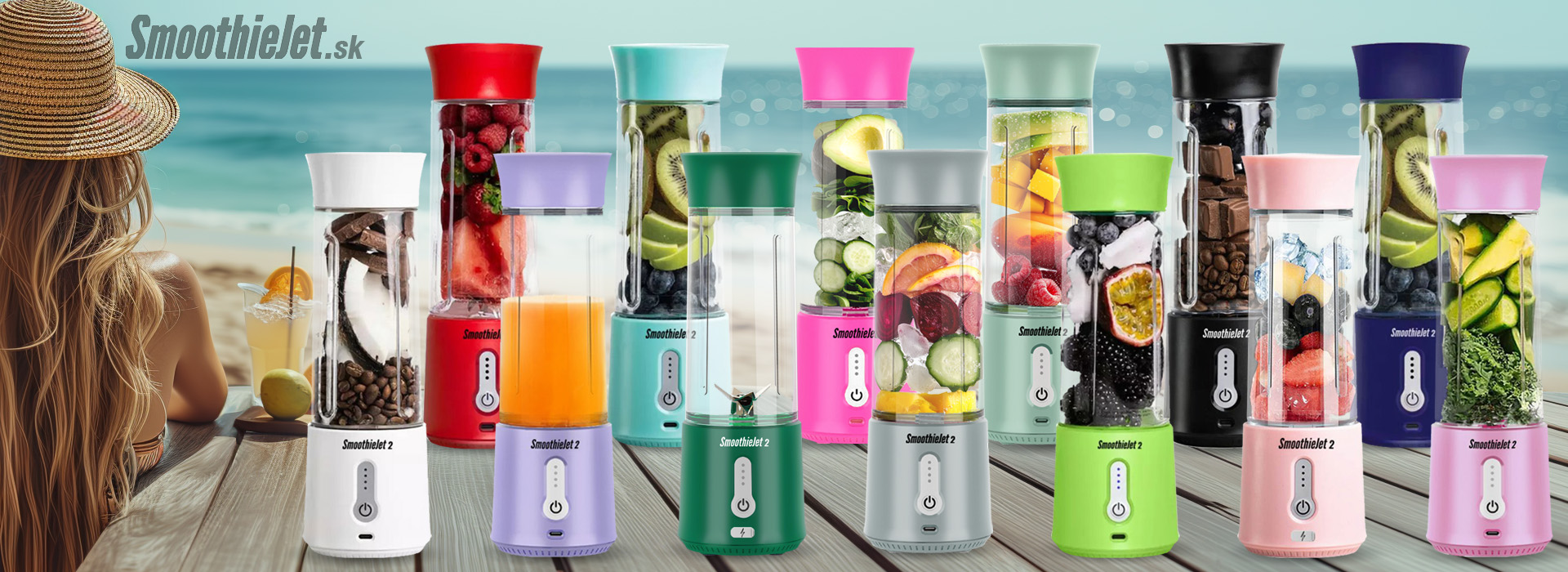 prenosny usb smoothie mixer Smoothiejet 2 s objemom 500 mol