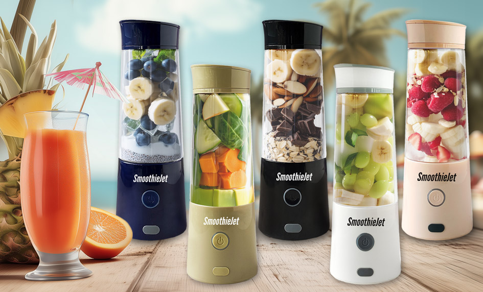Prenosný USB smoothie mixér NeoJET – kompaktný, bezkáblový mixér ideálny na prípravu čerstvých smoothie doma, v práci aj na cestách. Dostupný vo viacerých farbách.