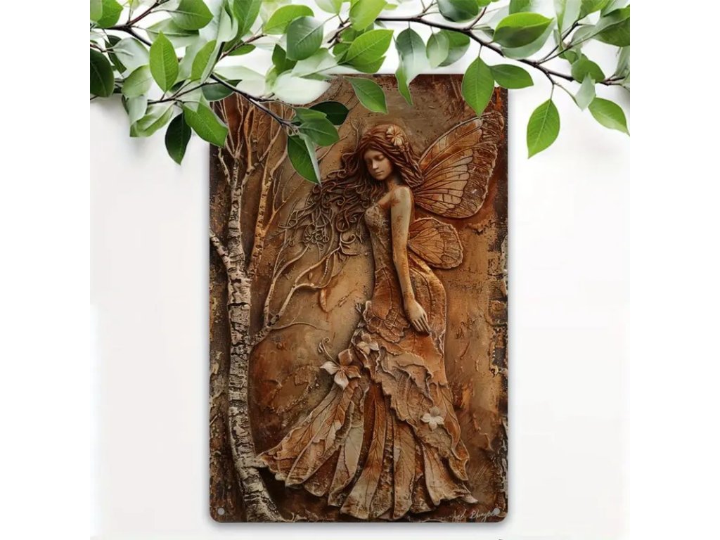 VINTAGE PLECHOVÁ CEDULE 2D - VÍLA 30X20 cm