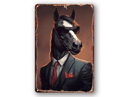 Kovová cedule Kůň manager 30 x 20 cm