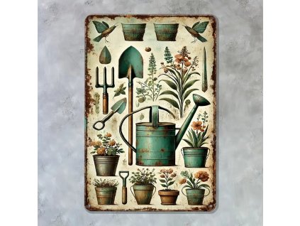 Kovová cedule  Pro zahradníky 30 x 20 cm