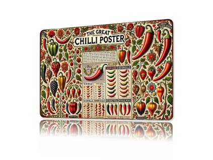 Kovová cedule Chilli 30 x 20 cm