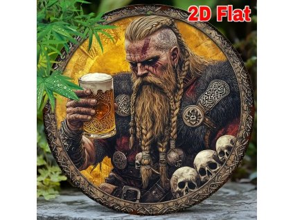 Kulatá nástěnná cedule Viking