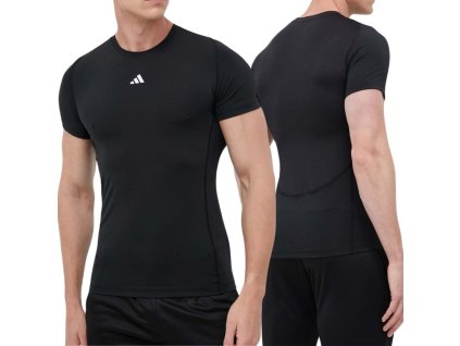 Pánské triko Adidas Techfit Short Sleeve Tee Black  -  ÚPLNÝ DOPRODEJ