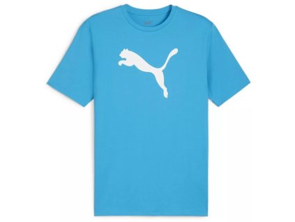 Pánské Puma teamrise logo jersey cotton speed blue puma white - ÚPLNÝ DOPRODEJ