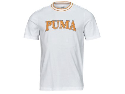 Pánské PUMA SQUAD BIG GRAPHIC TEE Bílá - ÚPLNÝ DOPRODEJ