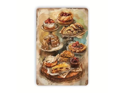 Plechová vintage cedule Pekárna 30 x 20 cm