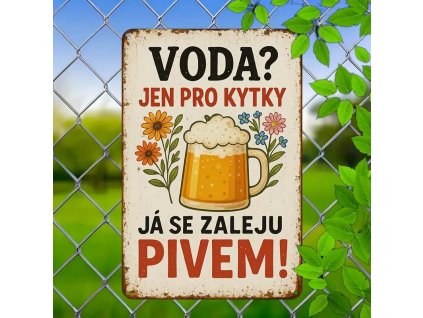 2D Plechová cedule  Pitný režim. 30 x 20 cm