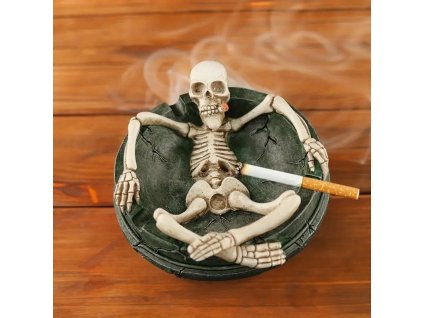 Popelník Kouřící kostlivec