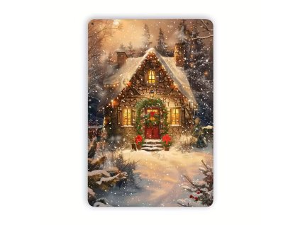 2D Plechová cedule Chaloupka v lese   30 x 20 cm